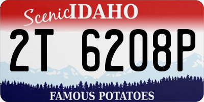 ID license plate 2T6208P