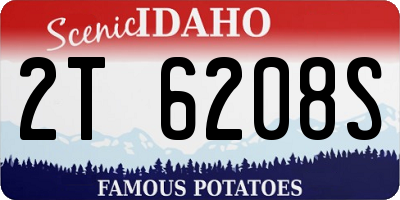 ID license plate 2T6208S