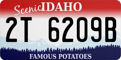 ID license plate 2T6209B