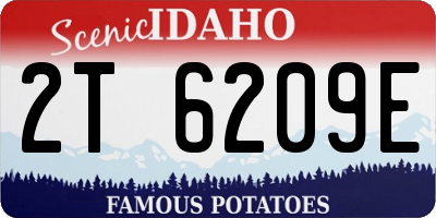 ID license plate 2T6209E