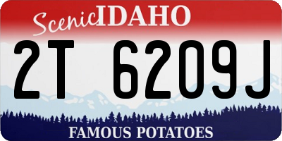 ID license plate 2T6209J