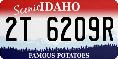 ID license plate 2T6209R
