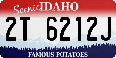 ID license plate 2T6212J