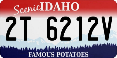 ID license plate 2T6212V