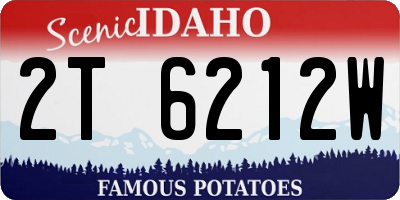 ID license plate 2T6212W