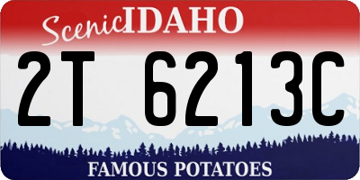 ID license plate 2T6213C
