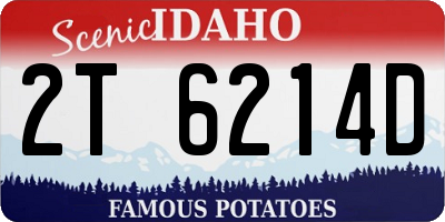 ID license plate 2T6214D