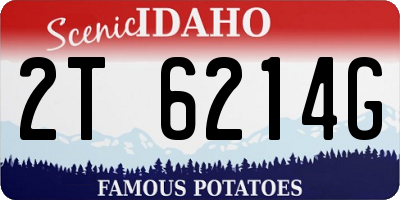 ID license plate 2T6214G