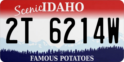ID license plate 2T6214W