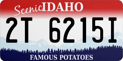 ID license plate 2T6215I