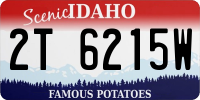 ID license plate 2T6215W