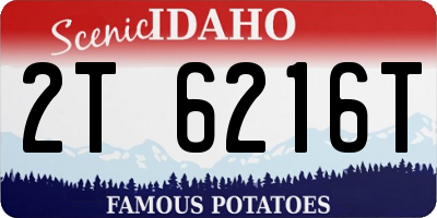 ID license plate 2T6216T