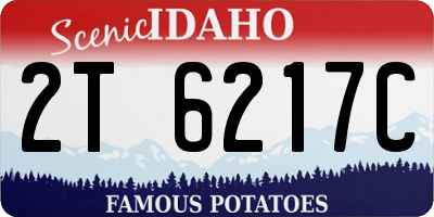ID license plate 2T6217C