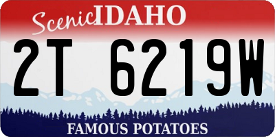 ID license plate 2T6219W