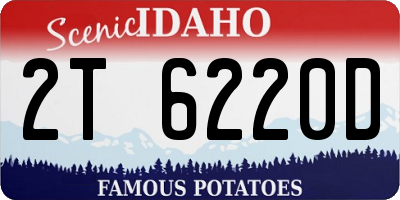 ID license plate 2T6220D