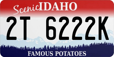 ID license plate 2T6222K
