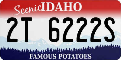 ID license plate 2T6222S