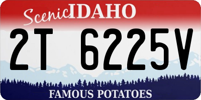 ID license plate 2T6225V