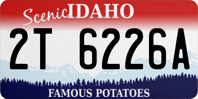 ID license plate 2T6226A
