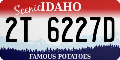 ID license plate 2T6227D