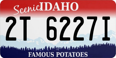 ID license plate 2T6227I