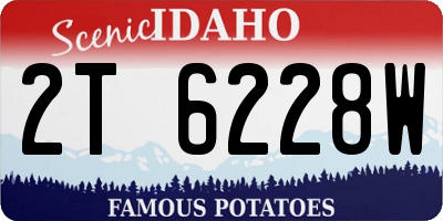 ID license plate 2T6228W