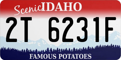 ID license plate 2T6231F