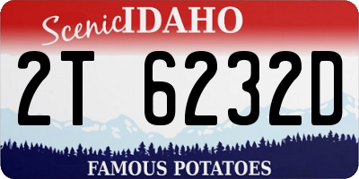 ID license plate 2T6232D