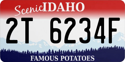 ID license plate 2T6234F