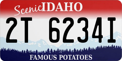 ID license plate 2T6234I