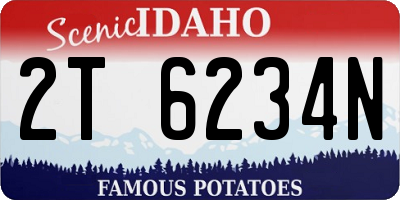 ID license plate 2T6234N