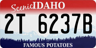 ID license plate 2T6237B