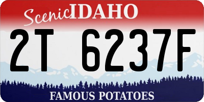 ID license plate 2T6237F