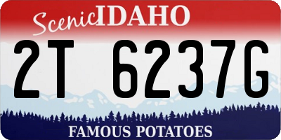 ID license plate 2T6237G