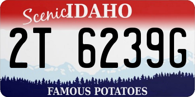 ID license plate 2T6239G