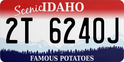ID license plate 2T6240J