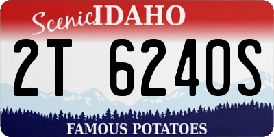 ID license plate 2T6240S