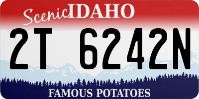 ID license plate 2T6242N
