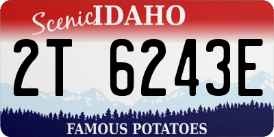 ID license plate 2T6243E