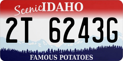 ID license plate 2T6243G