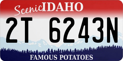 ID license plate 2T6243N