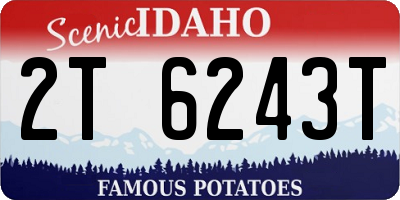 ID license plate 2T6243T