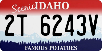 ID license plate 2T6243V