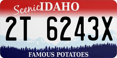 ID license plate 2T6243X