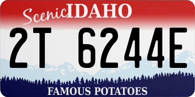 ID license plate 2T6244E