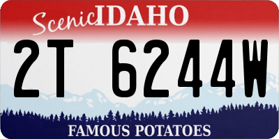 ID license plate 2T6244W