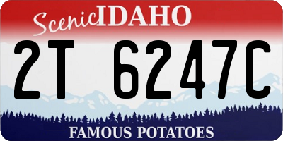 ID license plate 2T6247C