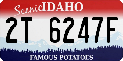 ID license plate 2T6247F