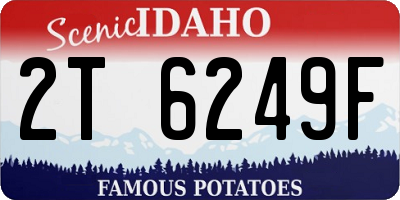 ID license plate 2T6249F