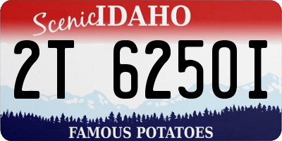 ID license plate 2T6250I